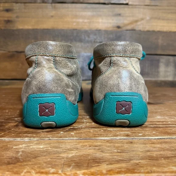 TWISTED X KID'S CHUKKA DRIVING MOCS Size 4 Youth BOYS/GIRLS Brown Style: YDM0017 - Picture 3 of 10